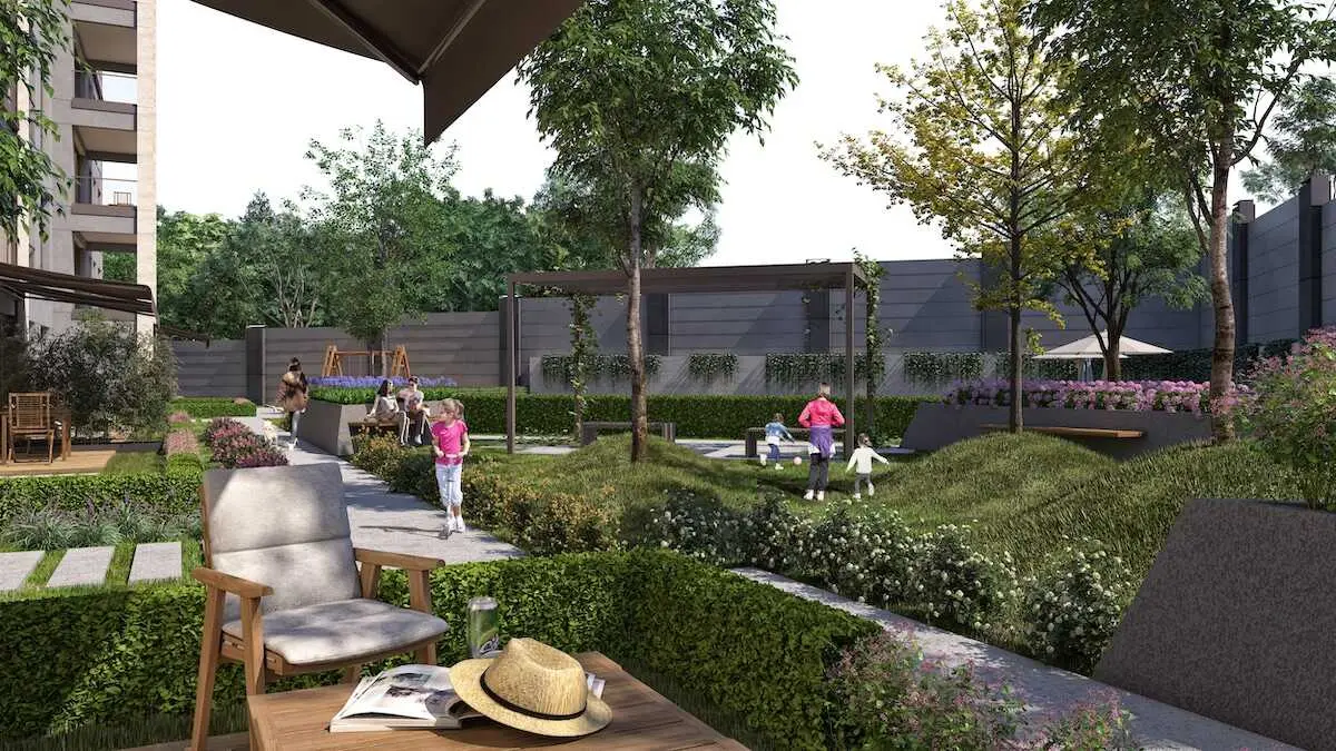 Mature garden